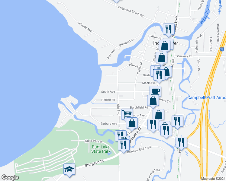 map of restaurants, bars, coffee shops, grocery stores, and more near 6516 South Ave in Tuscarora Township