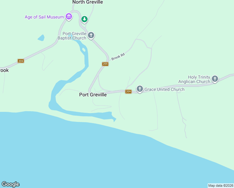 map of restaurants, bars, coffee shops, grocery stores, and more near 8614 Nova Scotia 209 in Port Greville