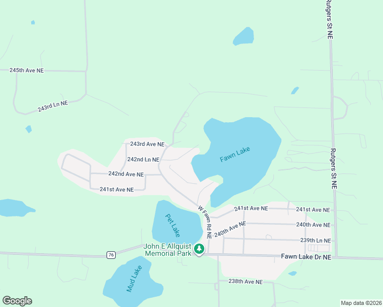map of restaurants, bars, coffee shops, grocery stores, and more near 8326 242nd Lane Northeast in Stacy
