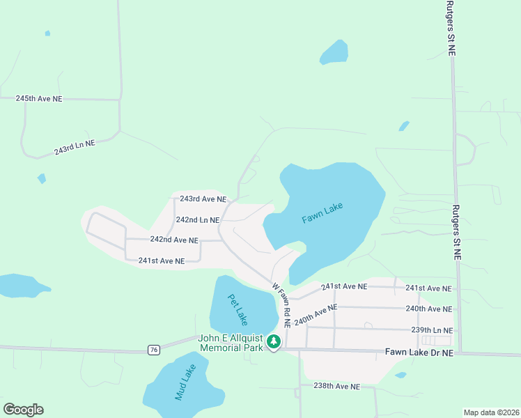 map of restaurants, bars, coffee shops, grocery stores, and more near 8326 242nd Lane Northeast in Stacy