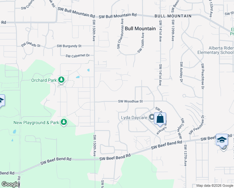 map of restaurants, bars, coffee shops, grocery stores, and more near 14740 Southwest Hawk Ridge Road in Portland