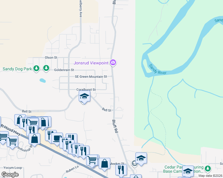 map of restaurants, bars, coffee shops, grocery stores, and more near 15968 Dreamcatcher Avenue in Sandy