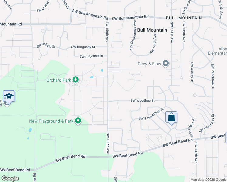 map of restaurants, bars, coffee shops, grocery stores, and more near 14960 Southwest Hawk Ridge Road in Portland