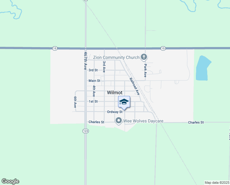 map of restaurants, bars, coffee shops, grocery stores, and more near in Wilmot