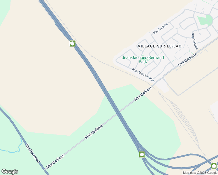 map of restaurants, bars, coffee shops, grocery stores, and more near Montée Cadieux in Vaudreuil-Dorion