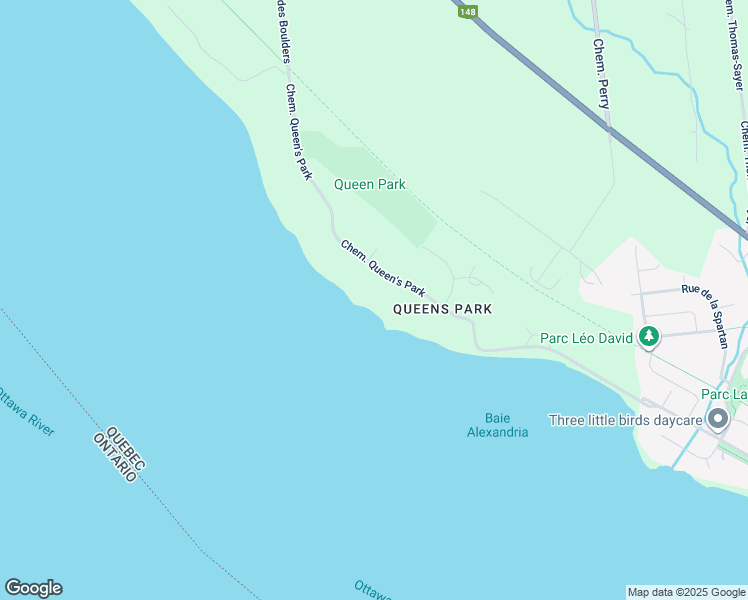map of restaurants, bars, coffee shops, grocery stores, and more near 820 Chemin Queen's Park in Gatineau