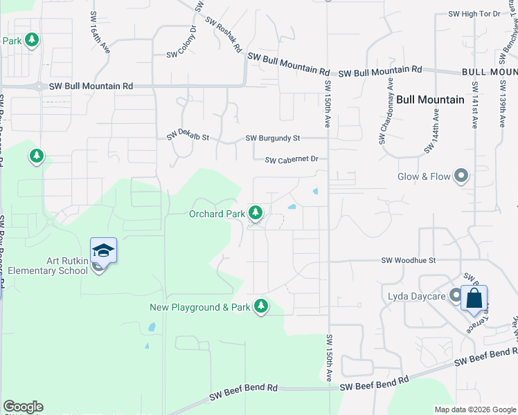 map of restaurants, bars, coffee shops, grocery stores, and more near 15364 Southwest Seine Drive in Tigard