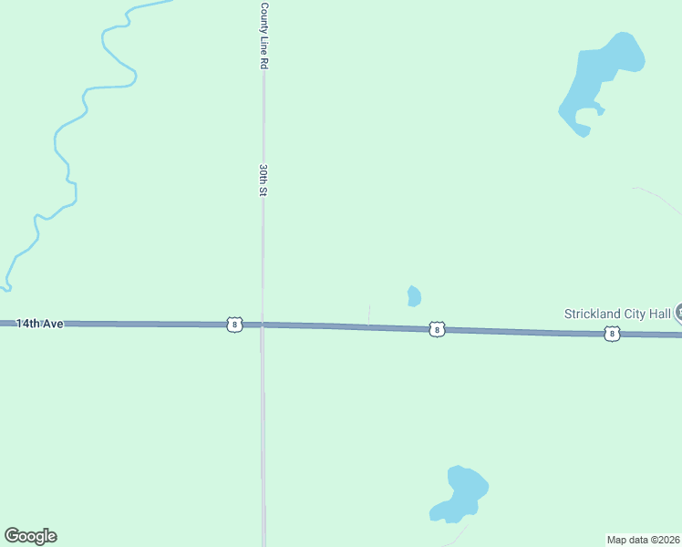 map of restaurants, bars, coffee shops, grocery stores, and more near W16890 U.S. 8 in Rice Lake