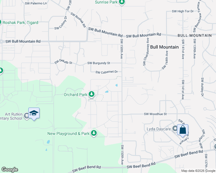 map of restaurants, bars, coffee shops, grocery stores, and more near 15206 Southwest Seine Drive in Tigard