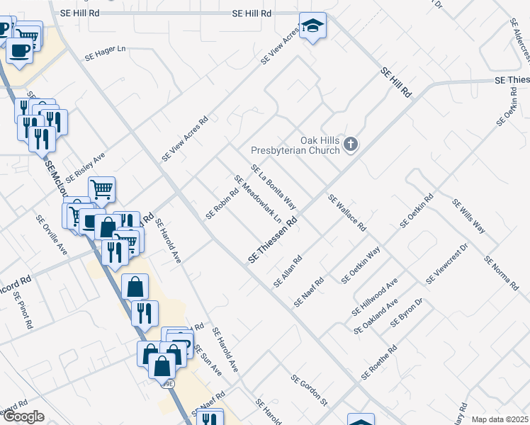 map of restaurants, bars, coffee shops, grocery stores, and more near in Portland