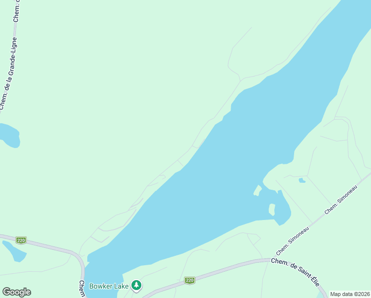 map of restaurants, bars, coffee shops, grocery stores, and more near 1 Chemin Dépôt in Orford