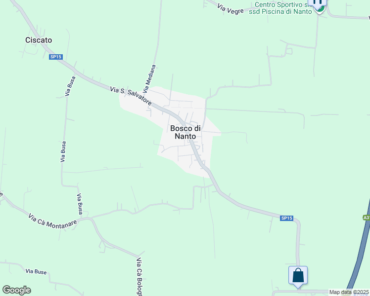 map of restaurants, bars, coffee shops, grocery stores, and more near 5 Via Busa in Bosco di Nanto