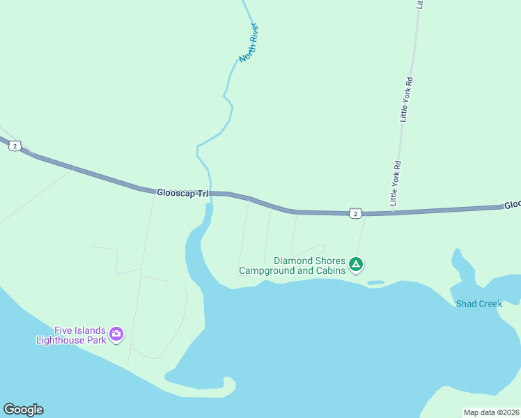 map of restaurants, bars, coffee shops, grocery stores, and more near 432 Nova Scotia 2 in Lower Five Islands