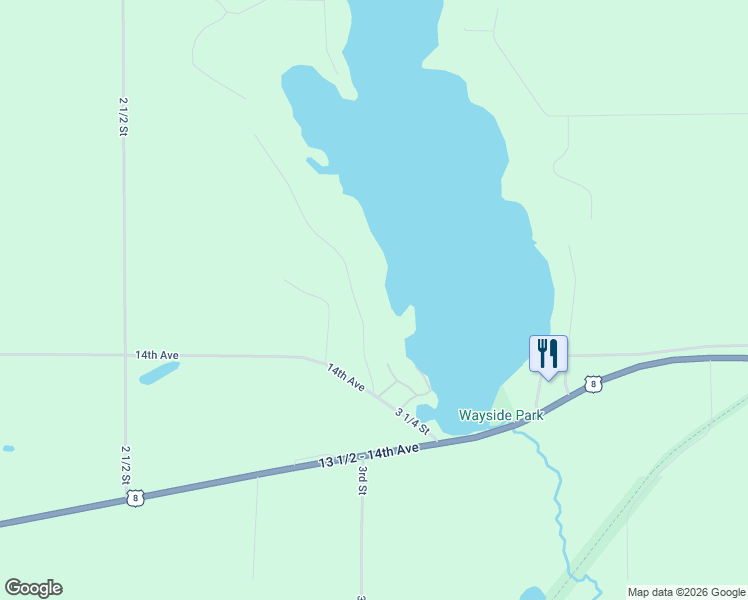 map of restaurants, bars, coffee shops, grocery stores, and more near 1413 3rd Street in Turtle Lake