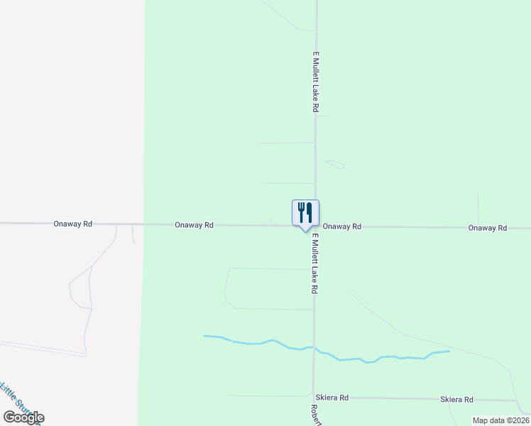 map of restaurants, bars, coffee shops, grocery stores, and more near 4615 Onaway Road in Cheboygan