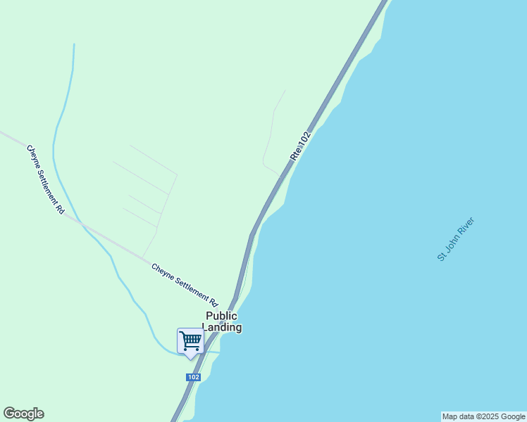 map of restaurants, bars, coffee shops, grocery stores, and more near 8910 Route 102 in Public Landing