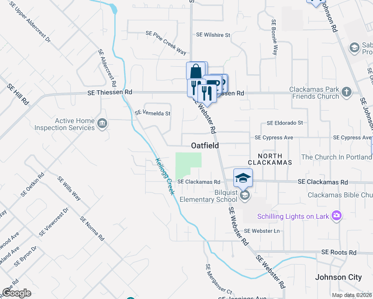 map of restaurants, bars, coffee shops, grocery stores, and more near 6744 Southeast Molt Street in Milwaukie