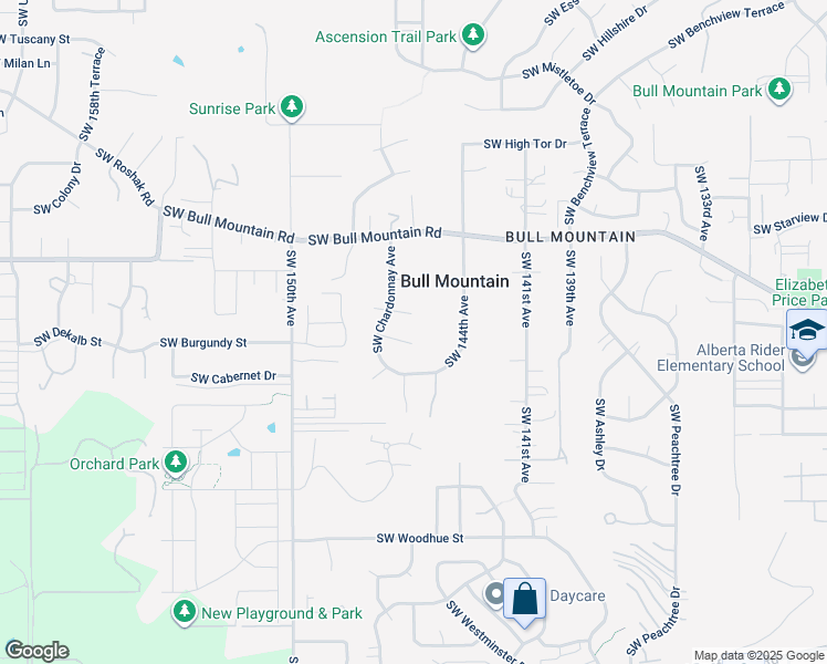 map of restaurants, bars, coffee shops, grocery stores, and more near 14523 Southwest Moet Court in Tigard