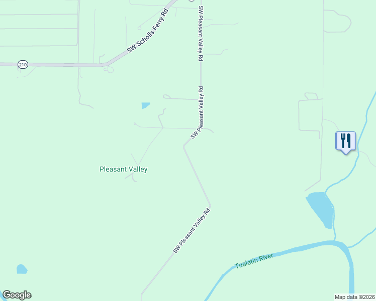 map of restaurants, bars, coffee shops, grocery stores, and more near 14704 Southwest Pleasant Valley Road in Beaverton