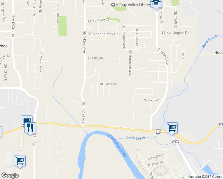 map of restaurants, bars, coffee shops, grocery stores, and more near 15028 Southeast Elkhorn Road in Clackamas