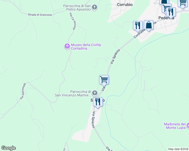 map of restaurants, bars, coffee shops, grocery stores, and more near 9 Via Casette in Spiazzo