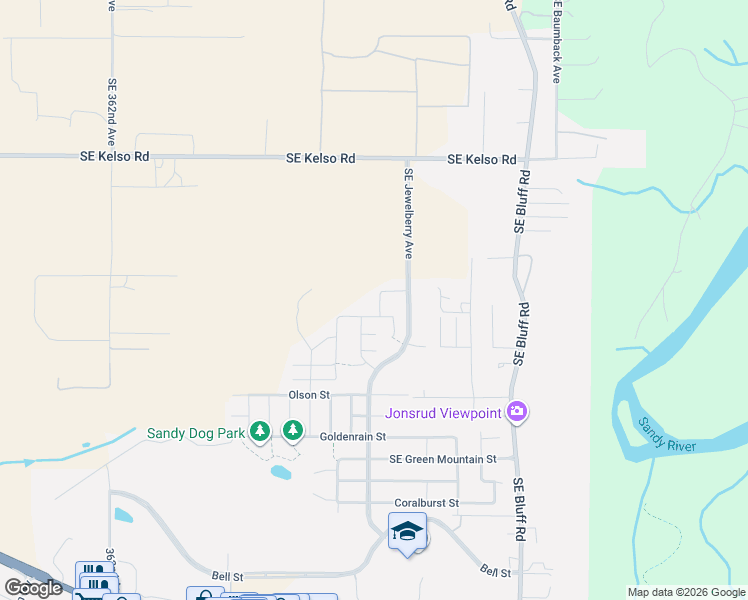 map of restaurants, bars, coffee shops, grocery stores, and more near 15131 Sunflower Avenue in Sandy
