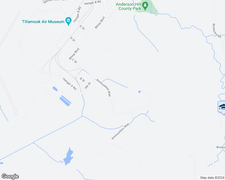 map of restaurants, bars, coffee shops, grocery stores, and more near 6605 Ammunition Way in Tillamook