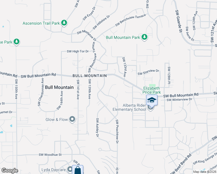 map of restaurants, bars, coffee shops, grocery stores, and more near 13623 Southwest Tarleton Court in Portland