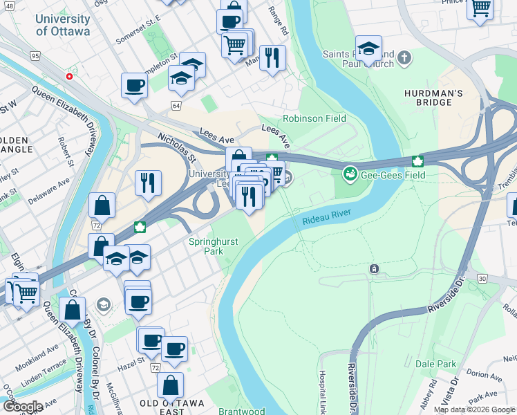 180 Lees Avenue, Ottawa ON Walk Score