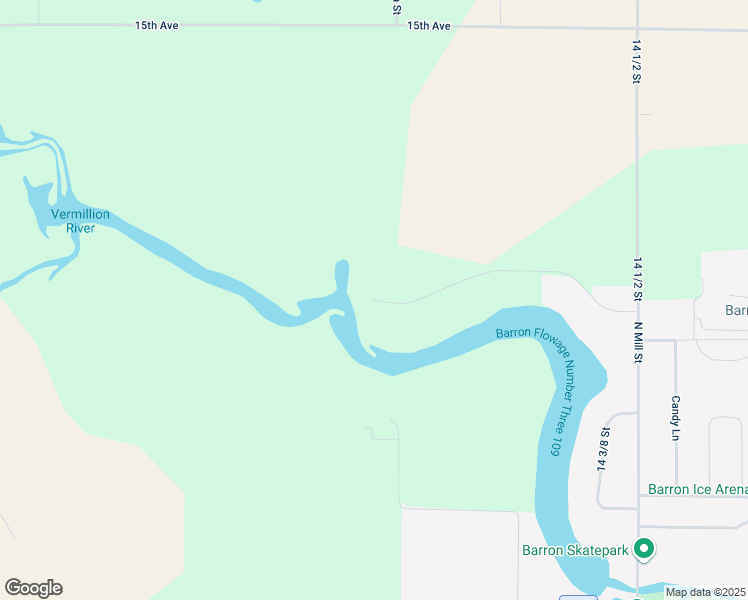 map of restaurants, bars, coffee shops, grocery stores, and more near 1391 14 1/2 Avenue in Barron