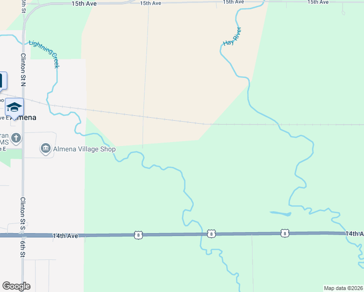 map of restaurants, bars, coffee shops, grocery stores, and more near 1447 6 1/2 Street in Almena