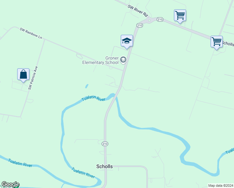 map of restaurants, bars, coffee shops, grocery stores, and more near 23405 Southwest Scholls Ferry Road in Beaverton