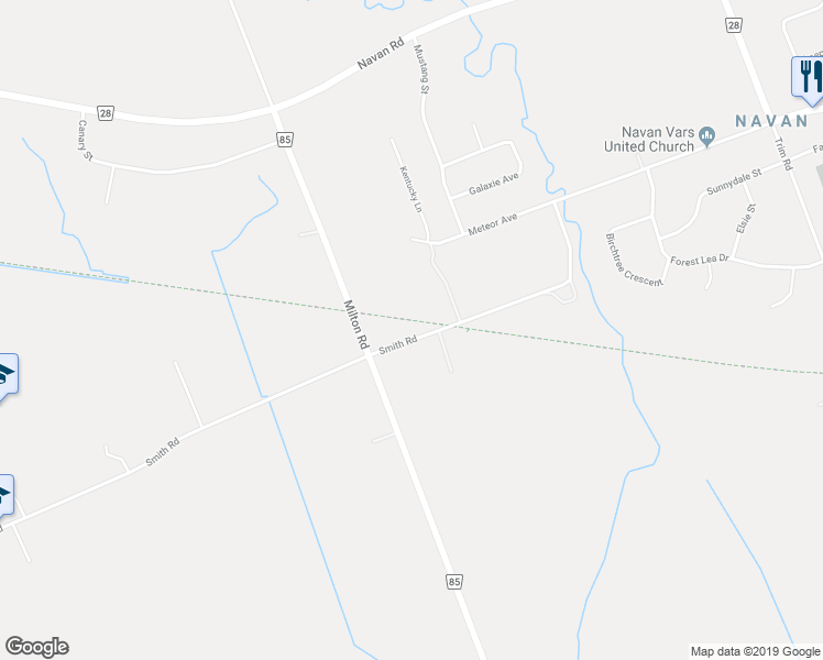 map of restaurants, bars, coffee shops, grocery stores, and more near 860 Smith Road in Ottawa