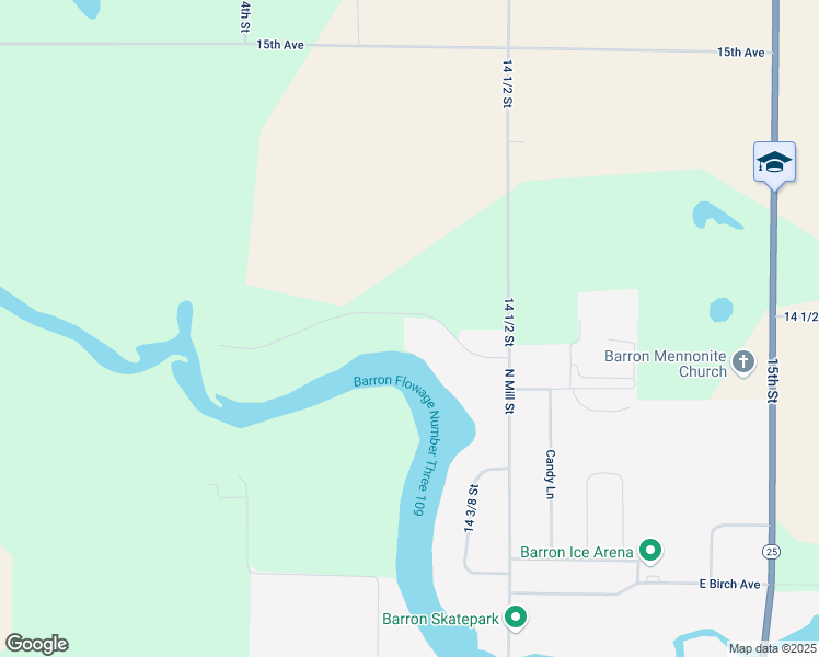 map of restaurants, bars, coffee shops, grocery stores, and more near 346 Southview Drive in Barron