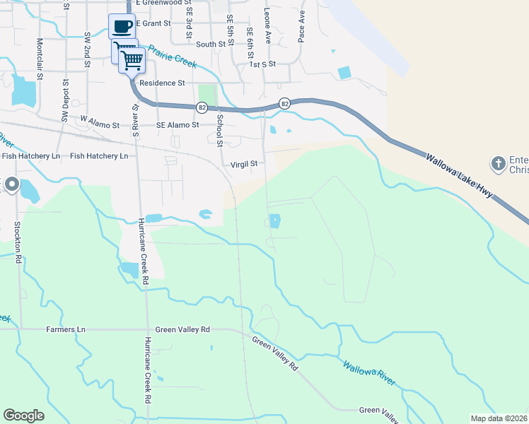 map of restaurants, bars, coffee shops, grocery stores, and more near 1025 South Florence Avenue in Enterprise
