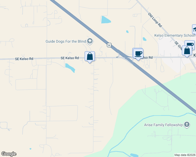 map of restaurants, bars, coffee shops, grocery stores, and more near 14830 Southeast 329th Avenue in Boring