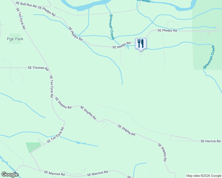 map of restaurants, bars, coffee shops, grocery stores, and more near 43191 Southeast Herrick Road in Sandy