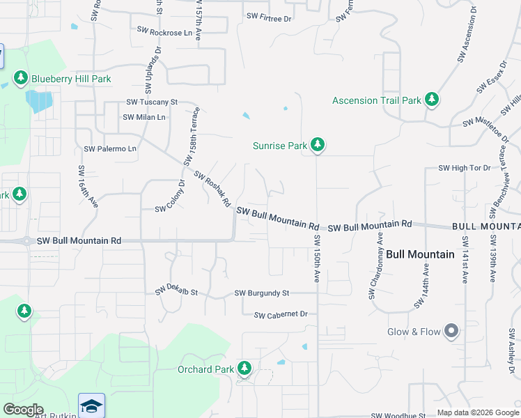 map of restaurants, bars, coffee shops, grocery stores, and more near 15330 Southwest Silkwood Court in Portland