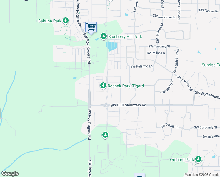 map of restaurants, bars, coffee shops, grocery stores, and more near 14117 Southwest River Terrace Boulevard in Tigard