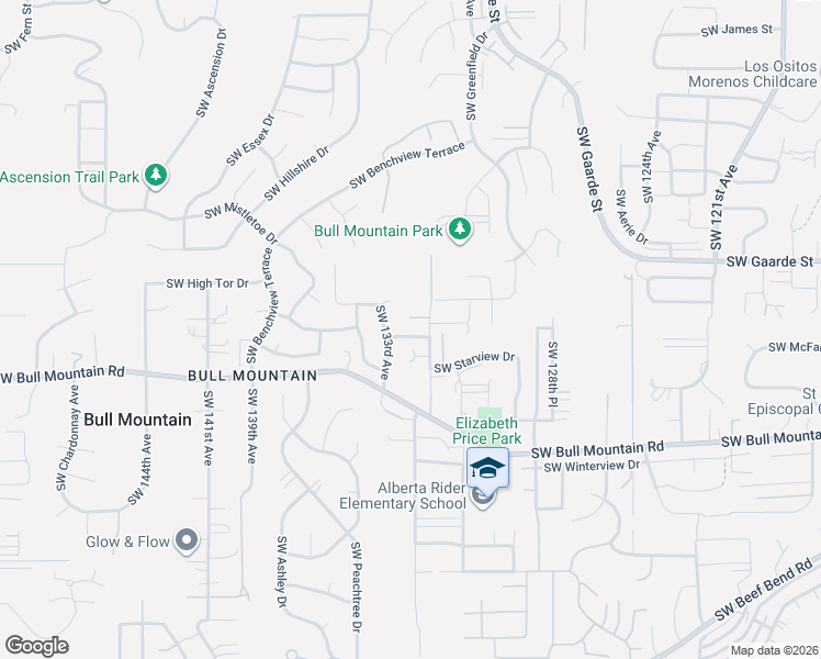 map of restaurants, bars, coffee shops, grocery stores, and more near 14143 Southwest Alpine Crest Way in Tigard