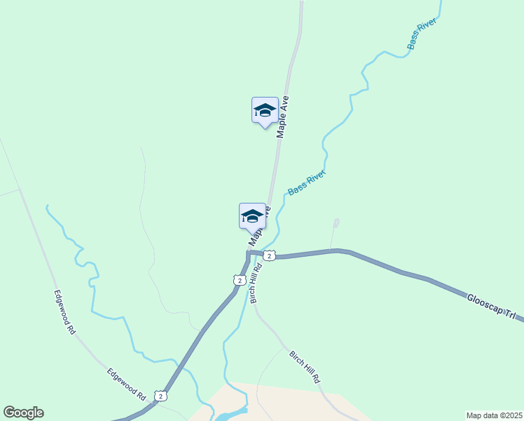 map of restaurants, bars, coffee shops, grocery stores, and more near 55 Maple Avenue in Bass River