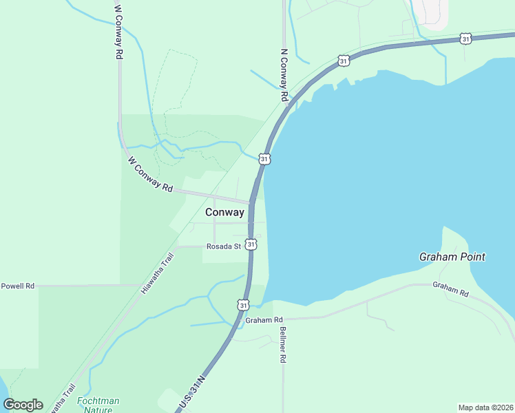 map of restaurants, bars, coffee shops, grocery stores, and more near 3220 Merritt Street in Conway