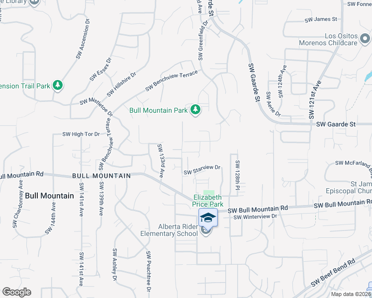 map of restaurants, bars, coffee shops, grocery stores, and more near 13245 Southwest Hoodvista Lane in Portland