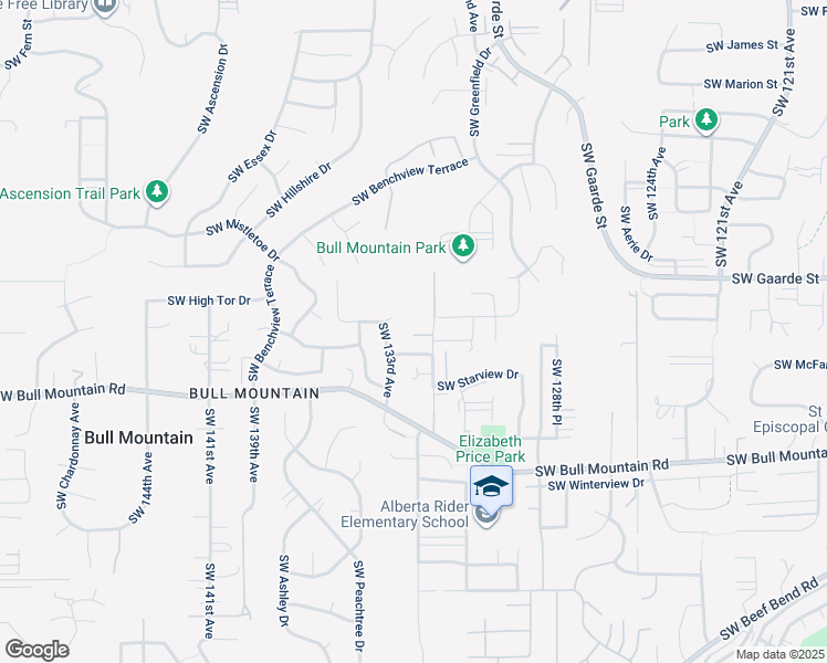 map of restaurants, bars, coffee shops, grocery stores, and more near 14143 Southwest Alpine Crest Way in Tigard