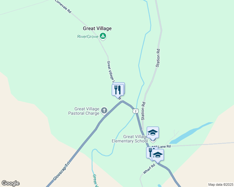 map of restaurants, bars, coffee shops, grocery stores, and more near 8729 Nova Scotia 2 in Great Village