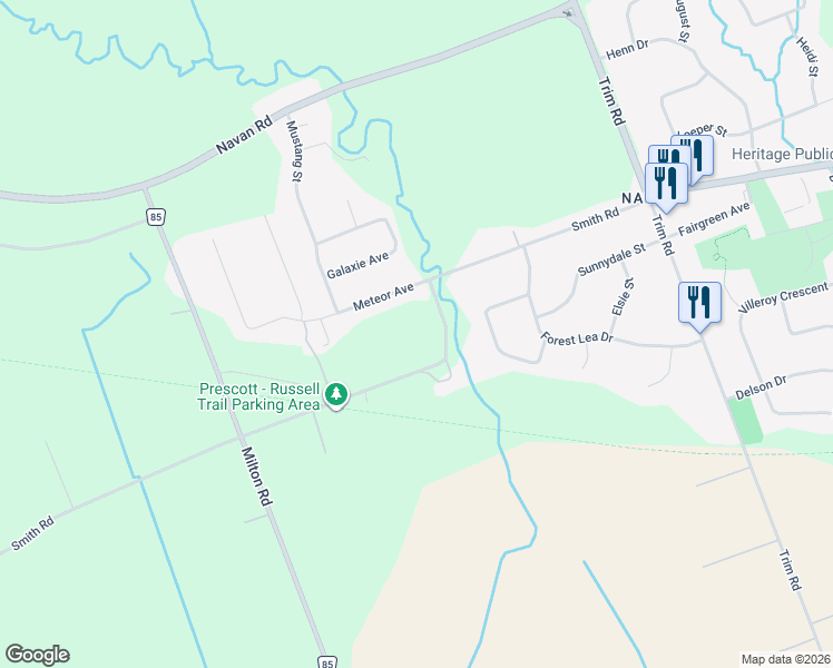 map of restaurants, bars, coffee shops, grocery stores, and more near 818-1014 Smith Road in Ottawa