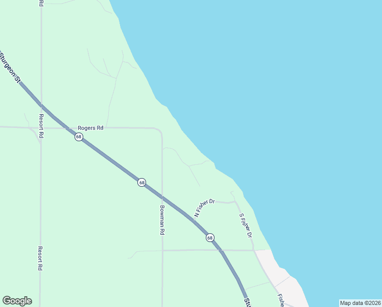 map of restaurants, bars, coffee shops, grocery stores, and more near 3126 Hidden Ridge Road in Alanson