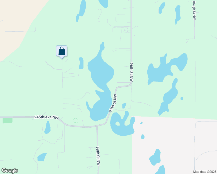 map of restaurants, bars, coffee shops, grocery stores, and more near 24710 96th Street Northwest in Zimmerman