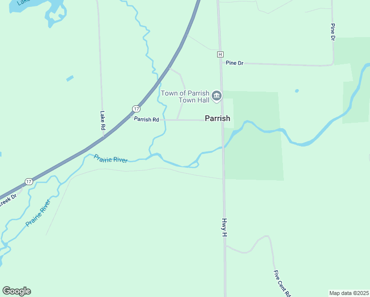 map of restaurants, bars, coffee shops, grocery stores, and more near W14965 Parrish Road in Gleason