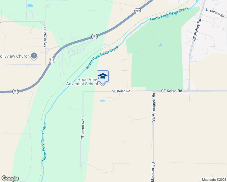 map of restaurants, bars, coffee shops, grocery stores, and more near 26505 Southeast Kelso Road in Boring